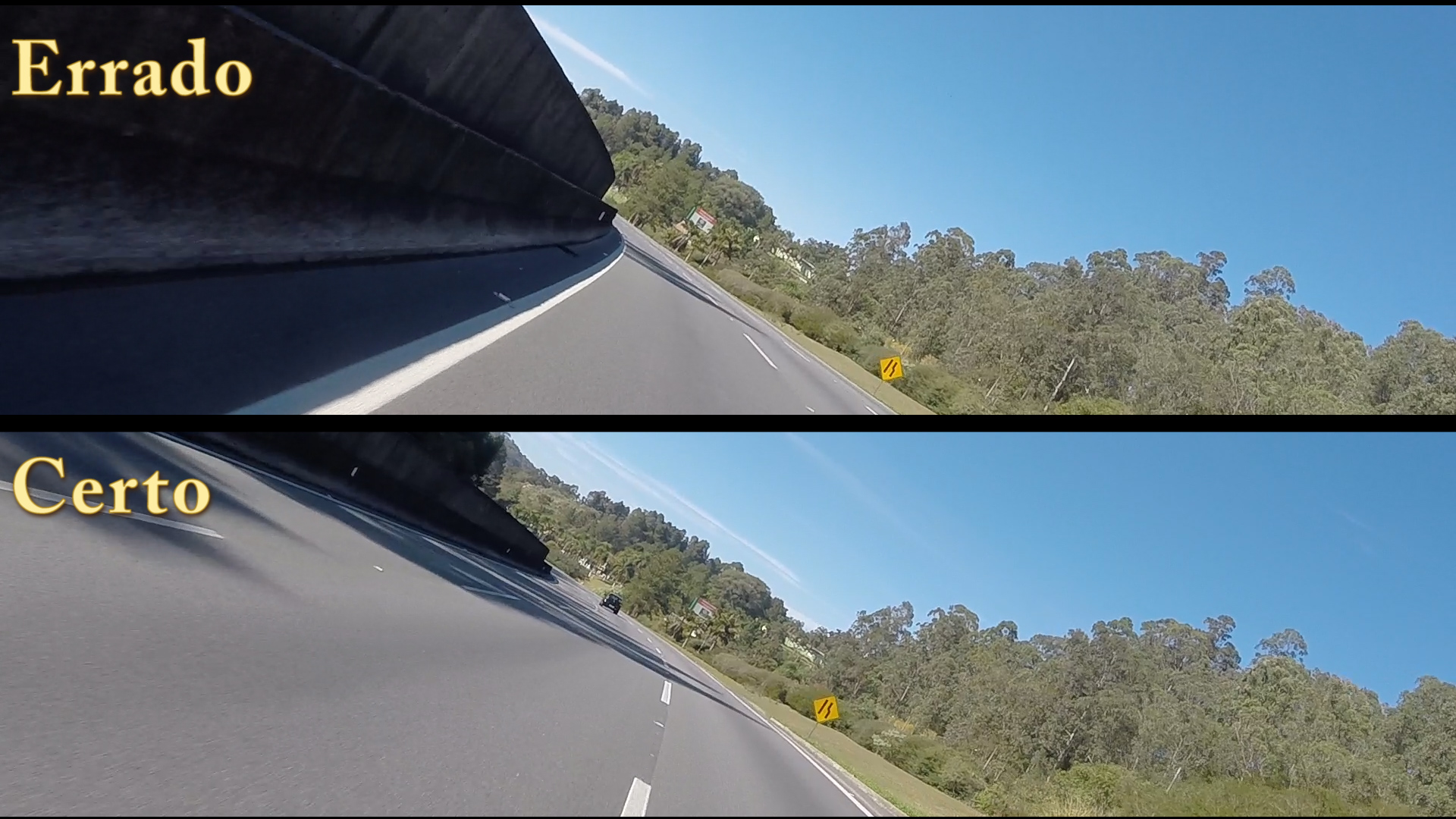Pilotagem em estrada de mão dupla